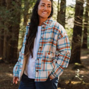 Surchemise en Coton Bio Flint - Carreaux Blanc Vintage