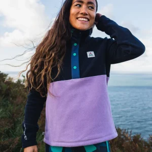 Polaire en Polartec® Recyclé Snowdrop - Lilas/Bleu Marine