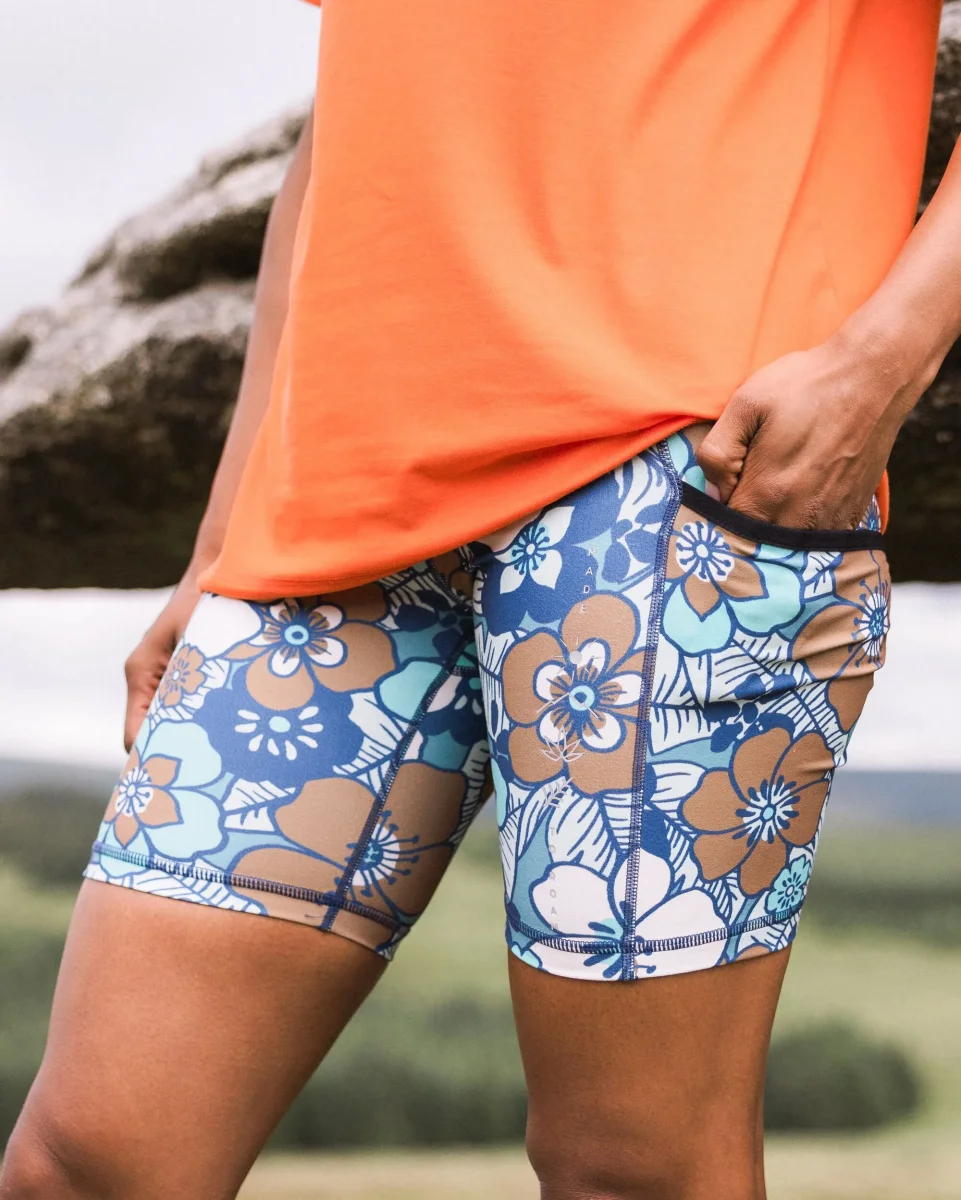 Short Actif Recyclé Mantra - Vintage Floral Aqua – Image 3