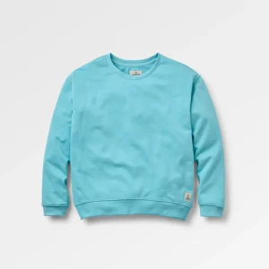 Sweatshirt coupe décontractée en coton recyclé Héritage - bleu rétro