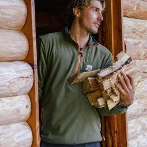 Polaire Recyclée en Micro Polartec® Switchback - Kaki