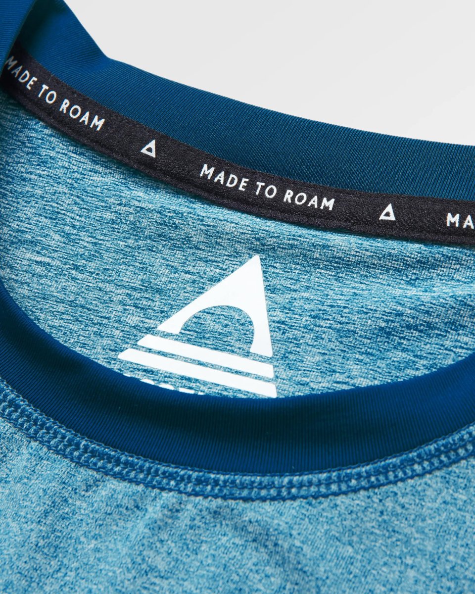 T-shirt recyclé classique actif - Bleu Acier Marl – Image 8