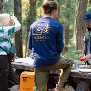 T-shirt manches longues en coton bio Phoenix - Rich Navy