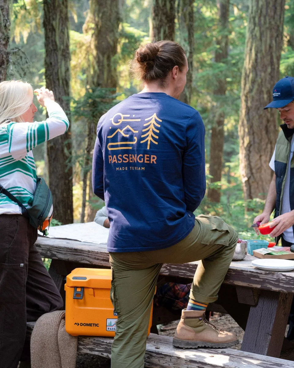 T-shirt manches longues en coton bio Phoenix - Rich Navy