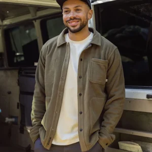 Surchemise Adapt en Polartec® recyclé - vert olive foncé