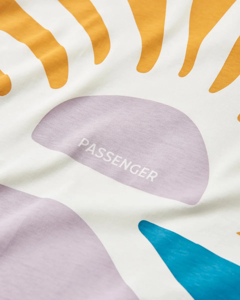 T-shirt manches longues en coton bio Sunsets - Marshmallow – Image 3