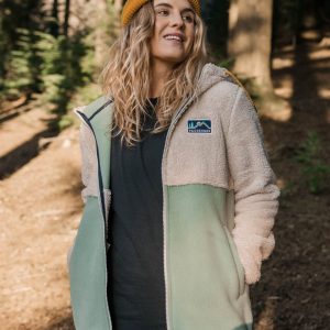 Veste sherpa en polaire recyclée doublée, blanc vintage