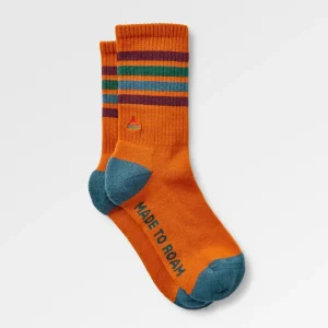 Chaussettes mi-épaisse bio - Retro Orange
