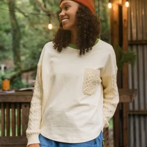 Haut en maille Aerial à manches longues - avoine