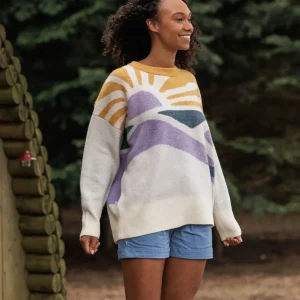 Z3CTwnWCB5NXhX5txqL7u2Xv3apU9a-fqwQPHoxILFA.jpgv1756464755 Pull Sunsets Recycled Oversized Knitted Jumper - Marshmallow