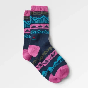 Chaussettes bio à motif Nettle - Bleu marine riche