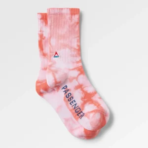 Chaussettes mi-épaisseur bio - Tie Dye Shell Pink