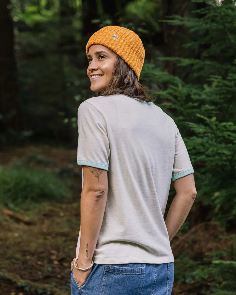 T-shirt en coton recyclé Rio Ringer - Milky Marl – Image 2