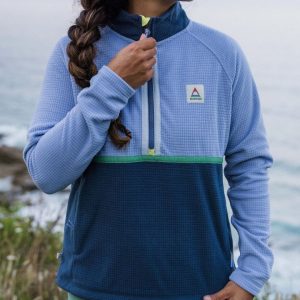 Polaire Recyclée à Carreaux Off Trail - Bleuet/Denim Foncé