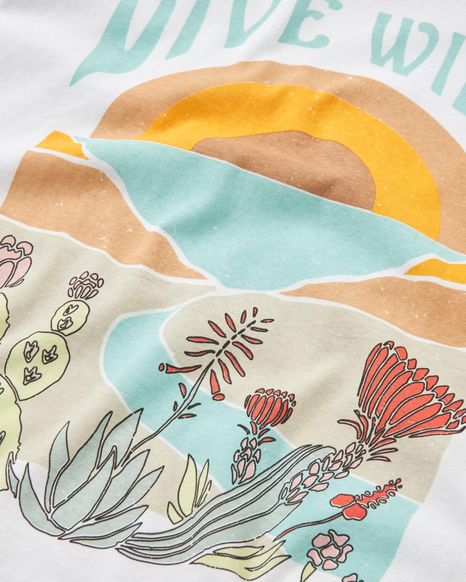 T-shirt manches longues en coton recyclé Live Wild - Blanc – Image 2