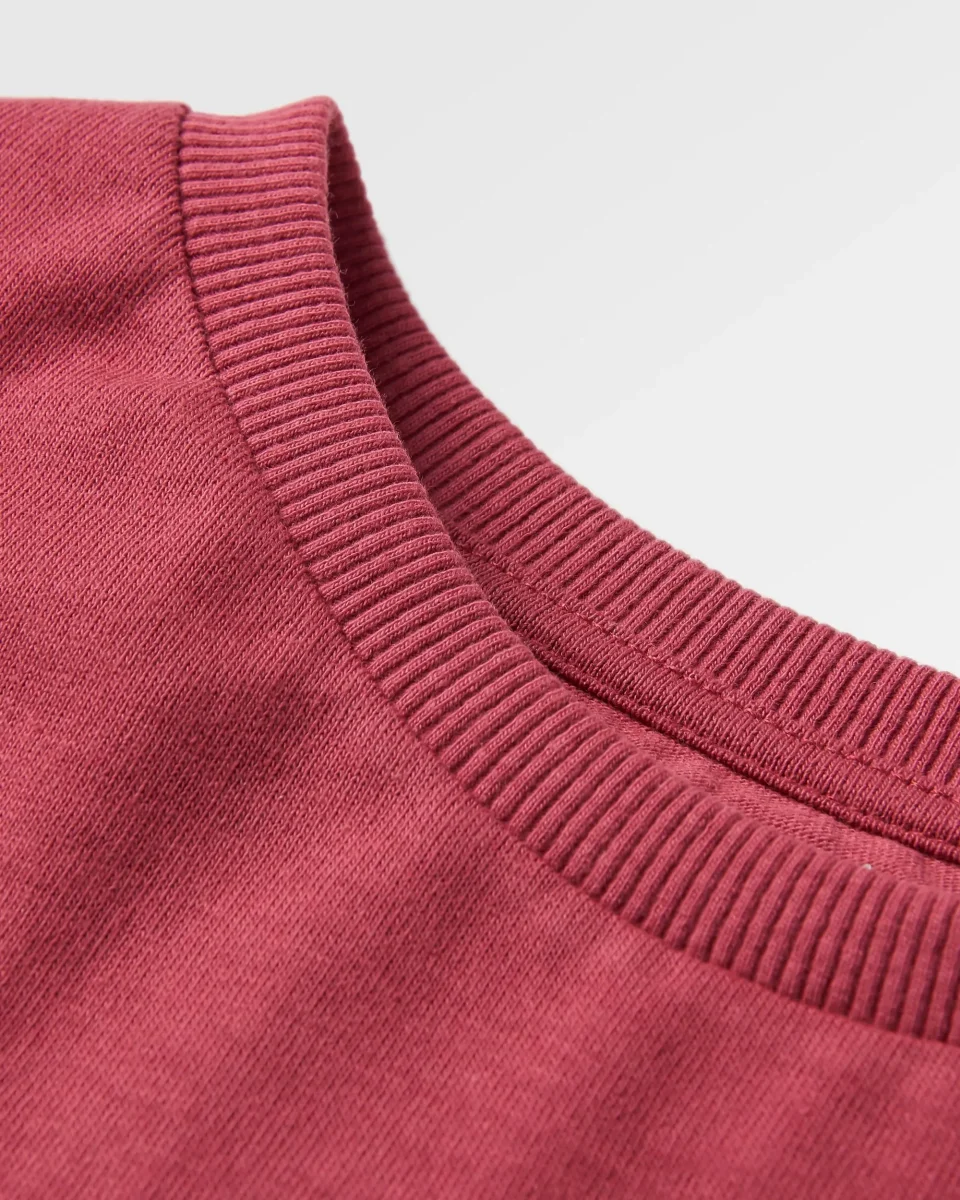 T-shirt manches longues en coton recyclé Dawn - Rouge Terre – Image 7