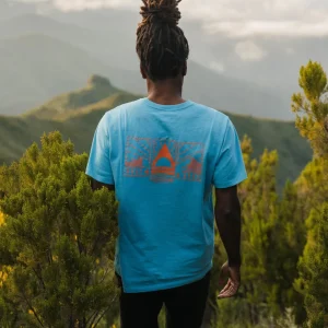 T-shirt en coton recyclé Maverick - Blue Pool