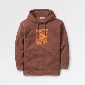 Hoodie Ancré Dans La Nature - Marron