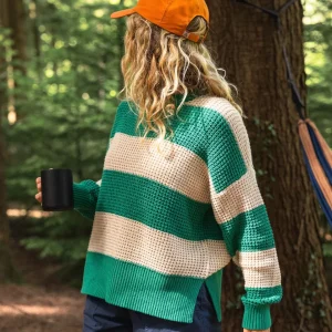 Pull à Rayures Reflection - Vintage Blanc/Rayures Greenlake