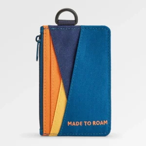 Porte-cartes recyclé Mountain - Tidal Blue Orange Multi