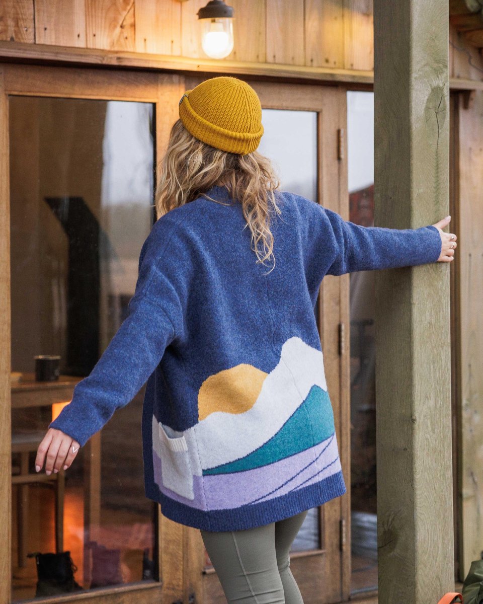 Cardigan Tricoté Recyclé Vista - Denim Foncé – Image 4