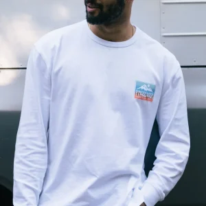 T-Shirt à Manches Longues Relaxed Fit Bio Grounded - Blanc