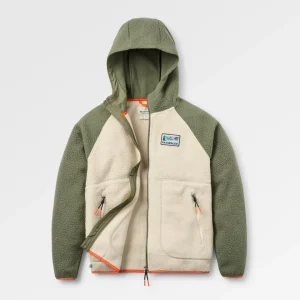 bewdjO7dAKr5vnefMcRilog2wZ7Q_jmEDGOw1KHKwEE.jpgv1758125188 North Coast 2.0 Veste Zippée Complète en Sherpa Recyclé - Olive Poussiéreux/Avoine