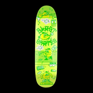 Blast Skates Wild in the Streets shaped green 8.5"