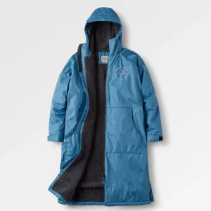 Poncho de Surf Recyclé Doublé en Sherpa Escapism - Moonlight Blue