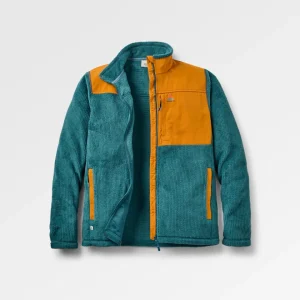 Venturescape Polaire Recyclé pour Hommes - Orange Rétro/Bleu Tidal