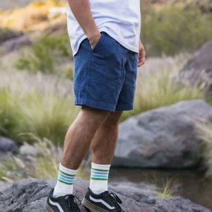 Short en Coton Côtelé Shack - Denim Foncé