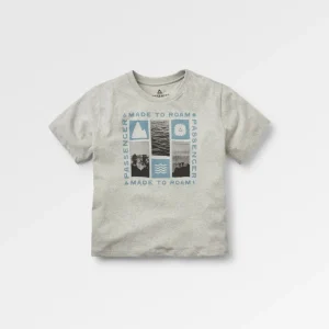 T-shirt en coton recyclé Snapshot - Gris clair chiné
