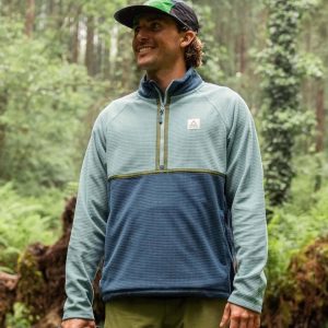 Polaire Recyclée à Carreaux Overlook - Arctique/Denim Foncé