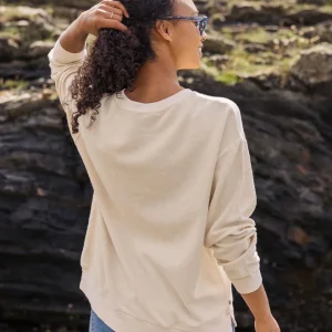 Sweatshirt Texturé en Coton Bio Fauna - Bouleau