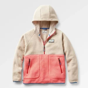 Polaire Recyclée en Sherpa à Fermeture Éclair 1/2 Maine 2.0 - Shell Pink