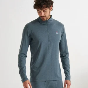 Haut de base en mérinos pour homme Snowscape - Gris orage