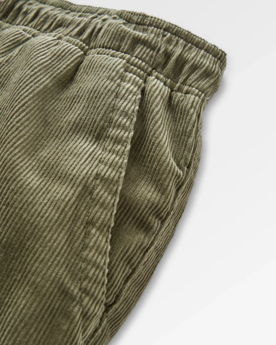 Short en Coton Côtelé Drifter - Olive Poussiéreux – Image 6