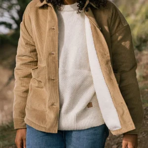 Surchemise en Velours Côtelé Recyclé Flint - Biscuit