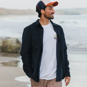 Chemise en Coton Côtelé Backcountry - Bleu Marine