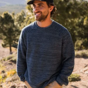 Pull en Maille Coton Bio Shore - Bleu Marine