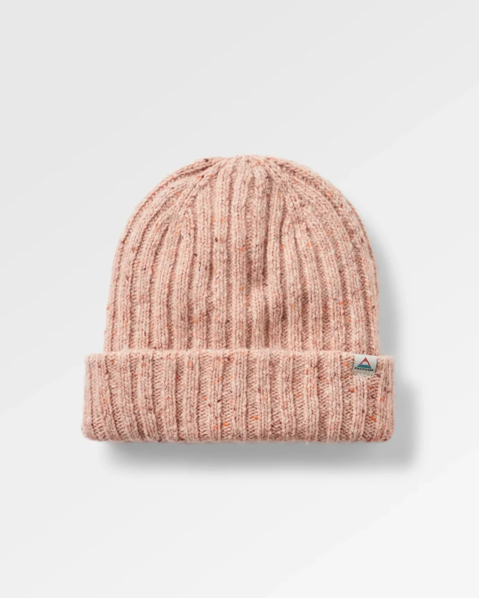 Bonnet pêcheur en laine mérinos - rose blush