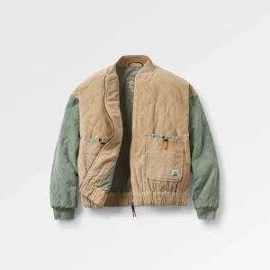 Veste matelassée Lucia en velours côtelé - pierre/pistache