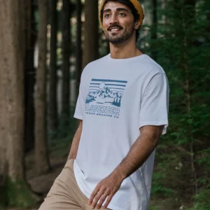 T-shirt en coton recyclé Alp - Blanc