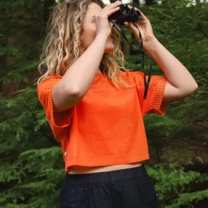 Haut Tissé Flurry - Orange Ember