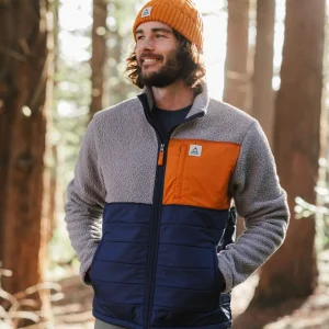 Polaire Doublée Recyclée en Sherpa Born Explorer - Gris Acier