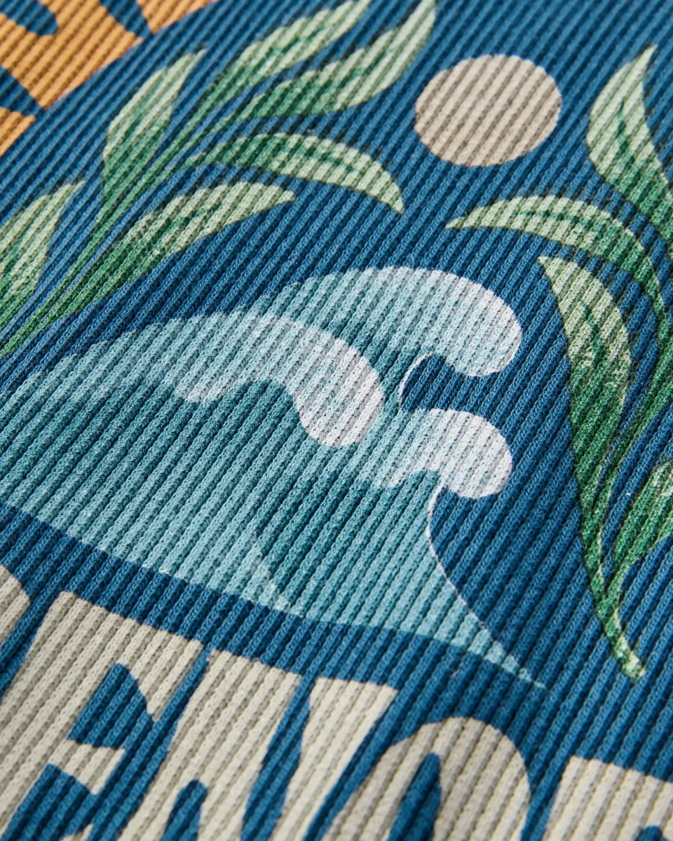 Débardeur à encolure dégagée côtelée - Denim foncé – Image 4