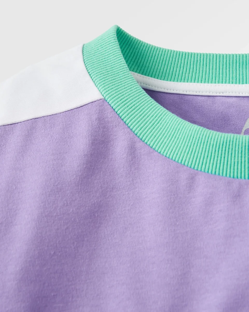 T-Shirt à Manches Longues en Coton Bio Easy Days - Violet Rétro – Image 5