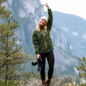 Polaire Zippée en Sherpa Recyclé Fairbanks - Strata Fir Tree