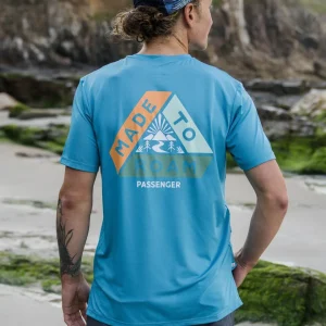 T-shirt classique recyclé - Bleu Piscine