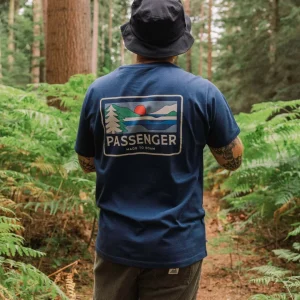 T-shirt Homme en Coton Recyclé Roamer - Bleu Marine